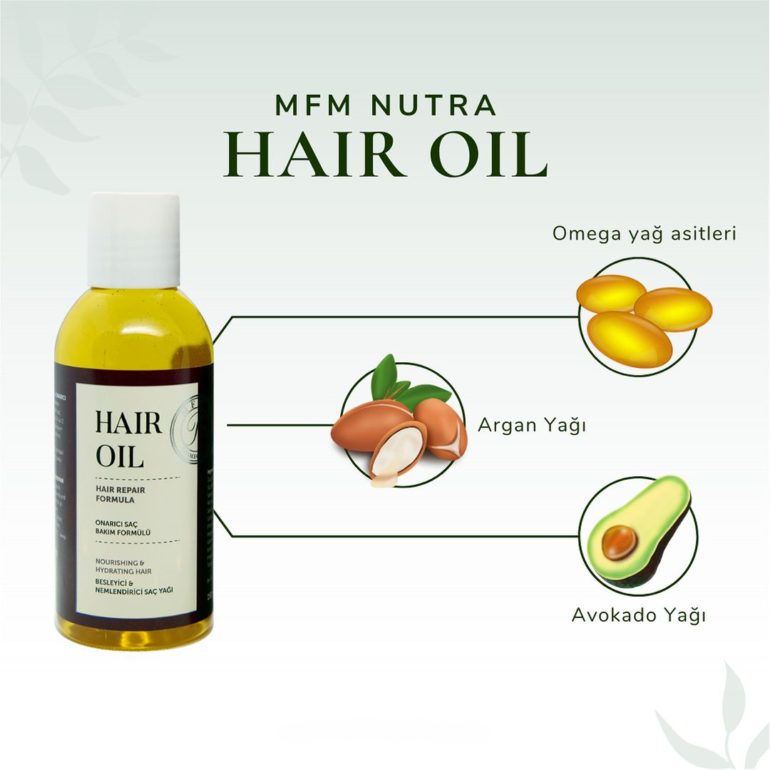 MFM Hair Oil - Besleyici & Nemlendirici Saç Bakım Yağı