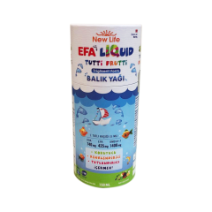 New Life EFA LIQUID Tutti Frutti - En Yüksek DHA içeren ürün (150 ml)