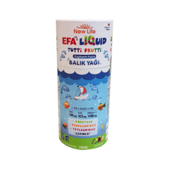 New Life EFA LIQUID Tutti Frutti - En Yüksek DHA içeren ürün (150 ml)