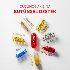 MFM Z.K 200 Amerikan Ginsengi, NADH, DHA, Vitamin ve Çinko İçeren Takviye Edici Gıda (Cereboost, NADH, DHA)  - 30 Kapsül