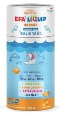 New Life EFA LIQUID Orange - En Yüksek DHA içeren ürün (150 ml)