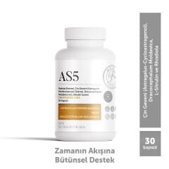 MFM AS5 Rodiola, Çin Geveni (Astragalus Membranaceus), Drococephalum Moldavica, NADH ve L-Sitrulin İçeren Takviye Edici Gıda - 30 Bitkisel Kapsül