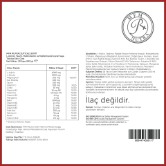 MFM Ervit  L-Arjinin, Taurin, Multivitamin ve Multimineral İçeren Takviye Edici Gıda (L-Arjinin, L-Sitrulin, Magnezyum, Taurin)  - 30 Şase