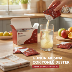 MFM Ervit  L-Arjinin, Taurin, Multivitamin ve Multimineral İçeren Takviye Edici Gıda (L-Arjinin, L-Sitrulin, Magnezyum, Taurin)  - 30 Şase