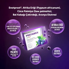 MFM Protamen Enotprost, Pygeum (Afrika Eriği), Cüce Palmiye, Aronya, Bal Kabağı Çekirdeği Ekstresi İçeren Takviye Edici Gıda - 30 Kapsül