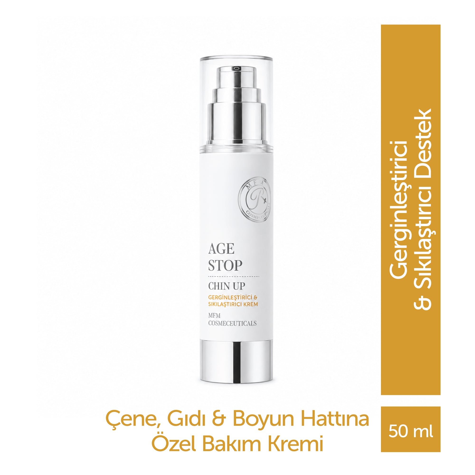 MFM Age Stop Chin-Up Krem (Çene Hattı, Boyun Sıkılaştırıcı Formül) - 50 ml