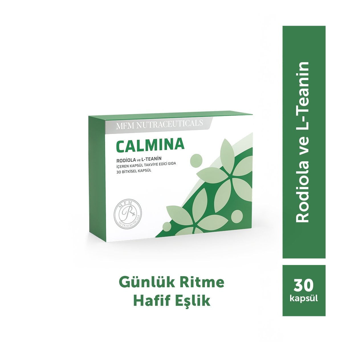MFM Calmina Rodiola ve L-Teanin İçeren Takviye Edici Gıda (Vitamin B1, B6, B12) - 30 Kapsül