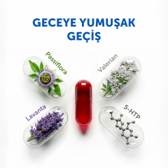 MFM Nutranight 5-HTP ve Bitki Ekstreleri İçeren Kapsül Takviye Edici Gıda (5-HTP, Passiflora, Valerian, Lavanta Ektresi) - 30 Kapsül