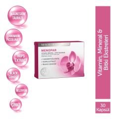 MFM Menopar Kohoş, Şerbetçiotu Ekstresi ve Kalsiyum İçeren Takviye Edici Gıda (Folik Asit, Biotin, Krom)