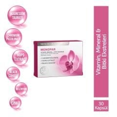 MFM Menopar Kohoş, Şerbetçiotu Ekstresi ve Kalsiyum İçeren 60 Takviye Edici Gıda (Folik Asit, Biotin, Krom)