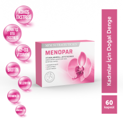 MFM Menopar Kohoş, Şerbetçiotu Ekstresi ve Kalsiyum İçeren Takviye Edici Gıda (Folik Asit, Biotin, Krom) 60 Kapsül