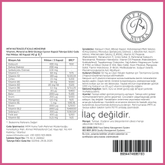 MFM Menopar Kohoş, Şerbetçiotu Ekstresi ve Kalsiyum İçeren Takviye Edici Gıda (Folik Asit, Biotin, Krom) 60 Kapsül