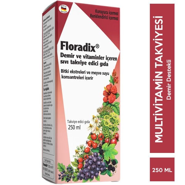 Floradix Demir Ve Vitaminler İçeren Sıvı Takviye Edici Gıda 250 ML