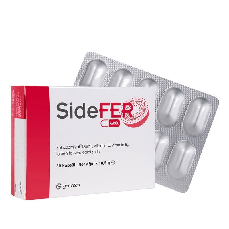 Sidefer Vitamin C ve Vitamin B12 30 Kapsül